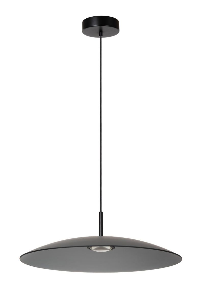 Lucide MENGA - Závesné svietidlo - Ø 60 cm - LED Rozm. - 1x18,6W 2700K - Smoke Grey